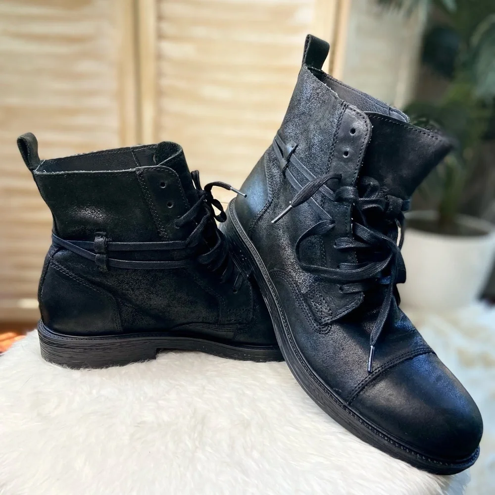 Harley-Davidson Black Leather Boots-Cambridge